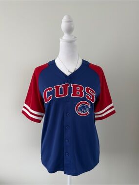 Genuine Merchandise Cubs Kids Button-Front Jersey in Navy & Red